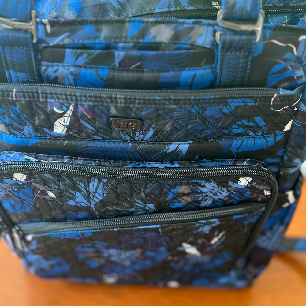 Lug Blue and Black Floral Backpack